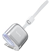 SOOPII 240W Single-Pull Retractable USB C to USB C Cable, 4.77FT, Silver | Magnetic Slot, 8-Stage Preset, USB C Fast Charging