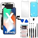 Fixerman for iPhone X Screen Replacement 5.8 inch, 3D Touch LCD Display Digitizer Assembly with Repair Tools - Model A1901, A1902, A1865