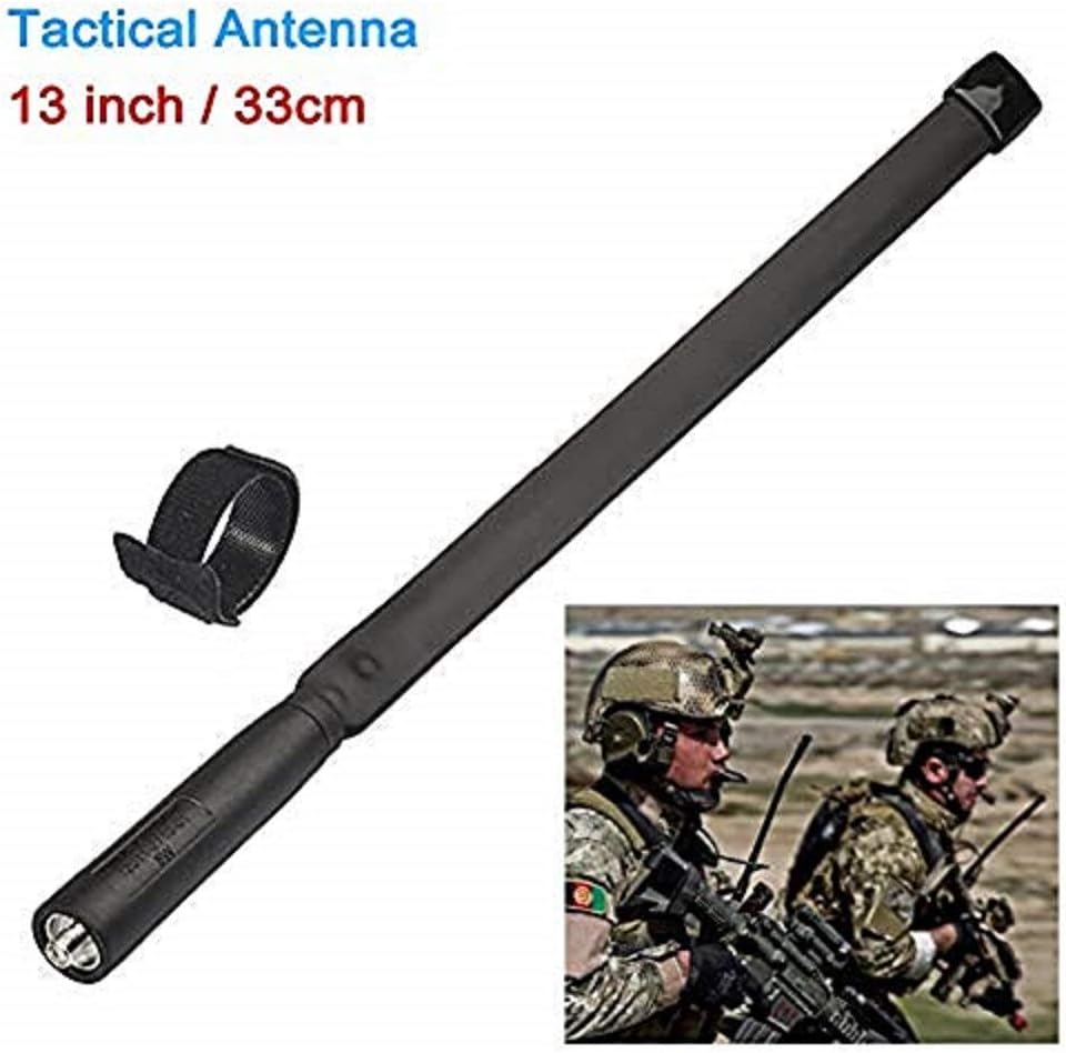Bingfu Dual Band VHF UHF 136-460MHz 13 inch Foldable CS Tactical SMA Female Aerial Antenna for Wouxun Baofeng BF-F8HP UV-5R UV-82 BF-888S GT-3 Handheld Ham Two Way Radio Walkie Talkie - Image 4