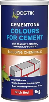 Bostik Colours for Cement Red 1kg Colour Powder for Concrete Mortar Render