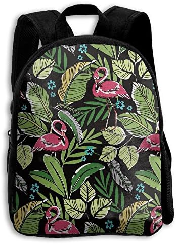 Old Stlye Flamingo Plam Black Water Kid Boys Girls Toddler Pre School Backpack Bags Lightweight