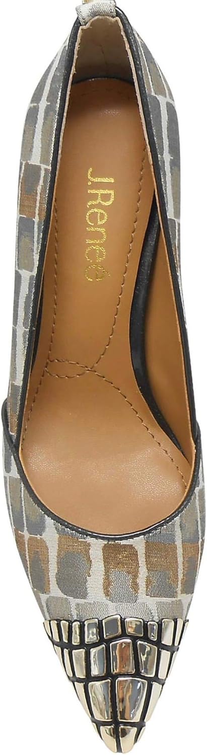 j renee gold dress shoes