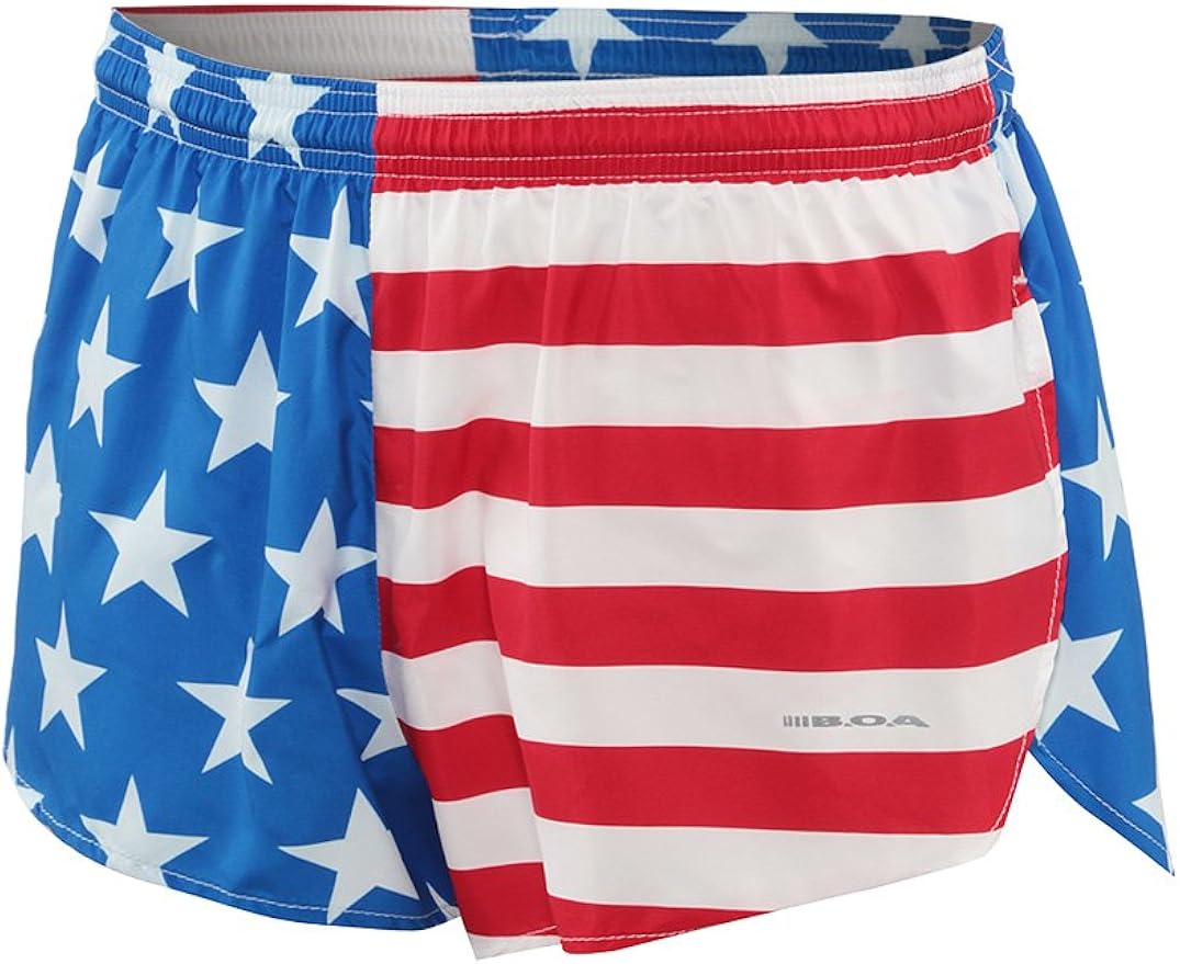 BOA 1" Elite Split Leg Print Run Shorts Men's (1000P