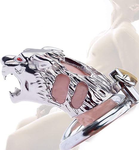 Amazon 貞操帯 男性用 威風の貞操具 ステンレス 男性オオカミの頭部デザイン ていそうたい 調教拘束具 Smグッズ 拘束具 束縛具 Smプレイ アダルトグッズ 男性 大人のおもちゃ 浮気防止 Tibemi Sm