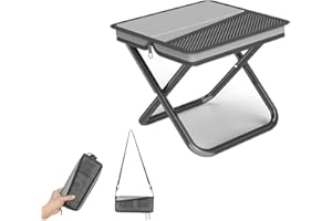 HILIMSE Compact Folding Stool for Adults Design and Portable Backpacking Stool with Handbag Style,Lightweight Mini Chair for Camping,Travel, Fishing and More Outdoor Activities