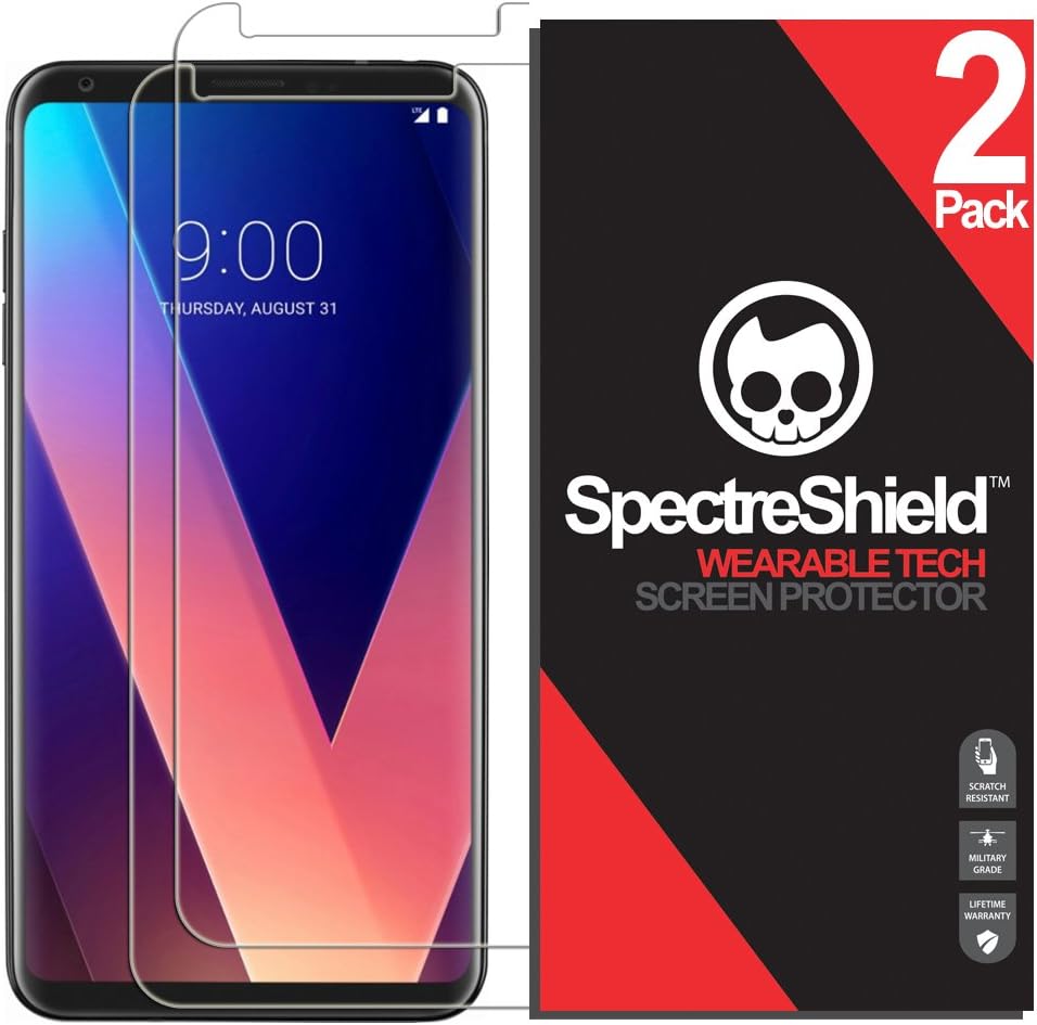 Spectre Shield (2-Pack) Screen Protector for LG V30 Plus Screen Protector Case Friendly Accessories Flexible Full Coverage Clear TPU Film