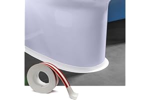 PEUNITORY Caulk Tape for Bath and Kitchen, Self Adhesive Caulking Strip for Toilet Base, White Caulk Tape for Bottom of Toilet, Tub Surround, Kitchen Countertop