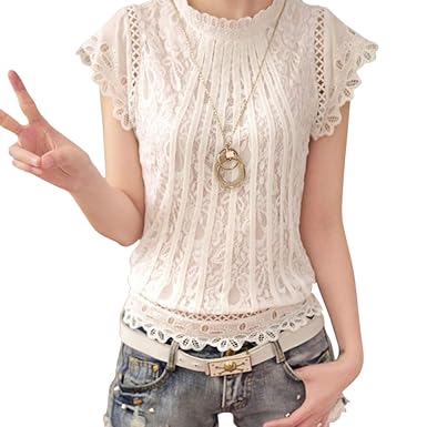 camisas de encaje para mujer