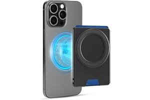 PROfezzion Magnetic Wallet with Double Magnets, Plastic Mag Safe Card Holder Slim Magnetic Phone Wallet Compatible with iPhone 15 14 13 12 Series & Mag Safe Case, Fit 2 Cards, Anti-Drop, Black