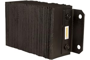 GUARDIAN INDUSTRIAL PRODUCTS Guardian Laminated Rubber Bumper for Truck Loading Dock Protection, 18" W x 10" H x 6" D, Steel Bracket 3/4" Mounting Holes