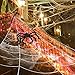 UNGLINGA Giant Yard Halloween Decorations Outdoor Spider Web with 50inch Big Spider and Stretch Cobweb Set Party Outside Decor Favor Triangular Mega Web 16 x 17 ft