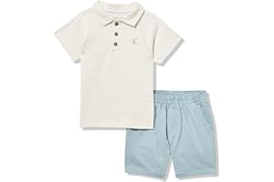 Calvin Klein boys 2pc Polo Short Set