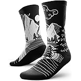 Outway Novelty Crew Socks for Men & Women, Breathable, Moisture-Wicking Athletic Calf Socks with Arch Support