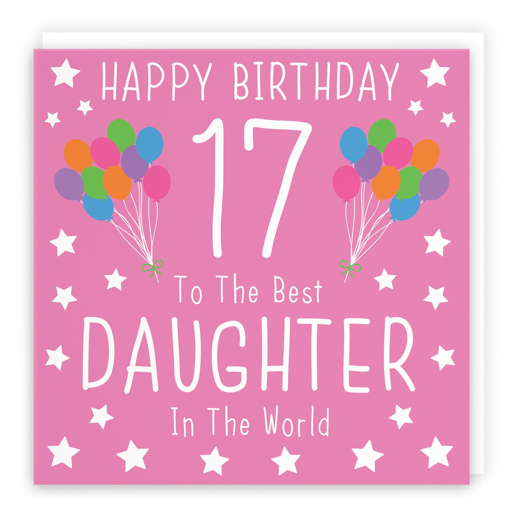 Hunts England - Daughter 17th Birthday Card - Happy Birthday - 17 - To The Best Daughter In The World - Iconic Collection - Fun Card