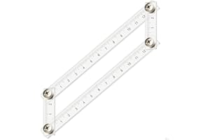 Kajaia Acrylic Leather Stamping Tools Leather Stamp Guide Leathercraft Supplies, 5.91 x 2.05 x 0.08 Inches