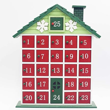 Amazon Cozyswan カレンダー おもちゃ アクセサリー お菓子いれ 部屋装飾 サプライズ クリスマス 日付 小物入れ 雰囲気 木製品 オフィス家具 収納 文房具 オフィス用品