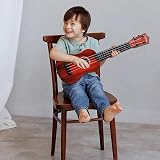PLUSHCEWT Kids 42cm Guitar Ukulele 4 Adjustable Strings Music Education Toy Red view 4