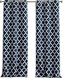 HLC.ME Lattice Print Thermal Insulated Room Darkening Blackout Window Curtain Panels for Living Room - Set of 2-37