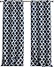 HLC.ME Lattice Print Thermal Insulated Room Darkening Blackout Window Curtain Panels for Living Room - Set of 2-37