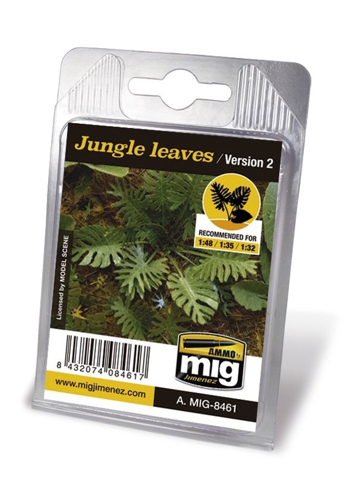 AMMO MIG-8461 Jungle Leaves Version 2 Laser Cut Plants, Multi-Colour