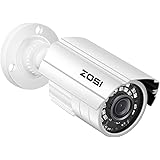 ZOSI 1080P 2.0MP HD 1920TVL Hybrid 4-in-1 TVI/CVI/AHD/960H CVBS CCTV Security Camera Indoor Outdoor, 80ft Night Vision,Alumin