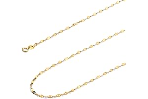 Wellingsale 14K Solid Gold Mirror Chains (Select Options)