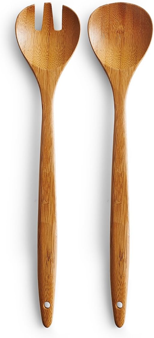 Zeller 23576 Salatbesteck, 2-tlg., Bamboo, ca. L 30 cm