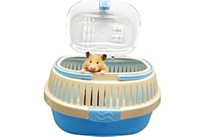 CUTENNIOU Hamster Carrier Guinea Pig Carrier 13 X 11 X 8 In Portable Hamster Travel Cage with Ventilation Holes Outdoor Small Animal Carrier for Rat Gerbils Rabbit Hedgehog Squirrel Mouse Sugar Glider