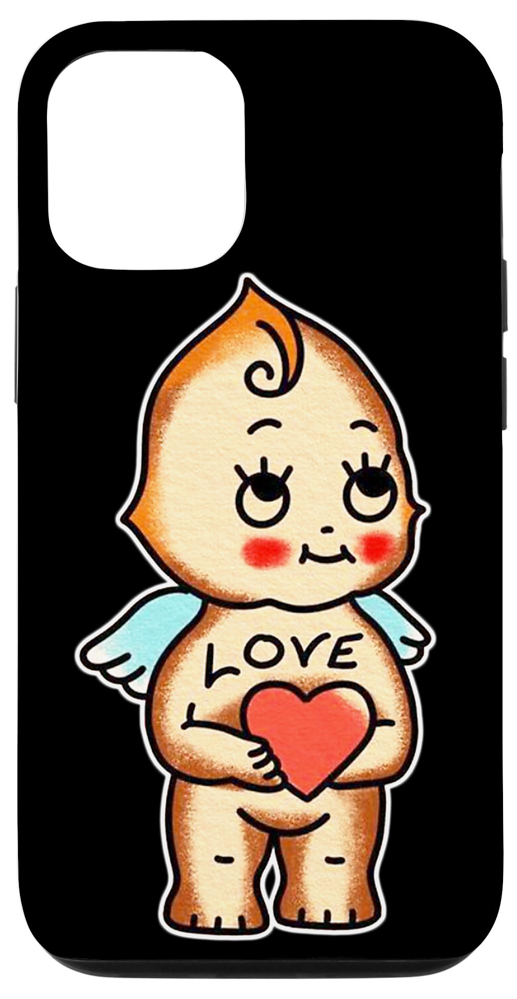 iPhone 15 Pro Kewpie Baby Angel Cherub Cupid Love Traditional Tattoo Flash Case