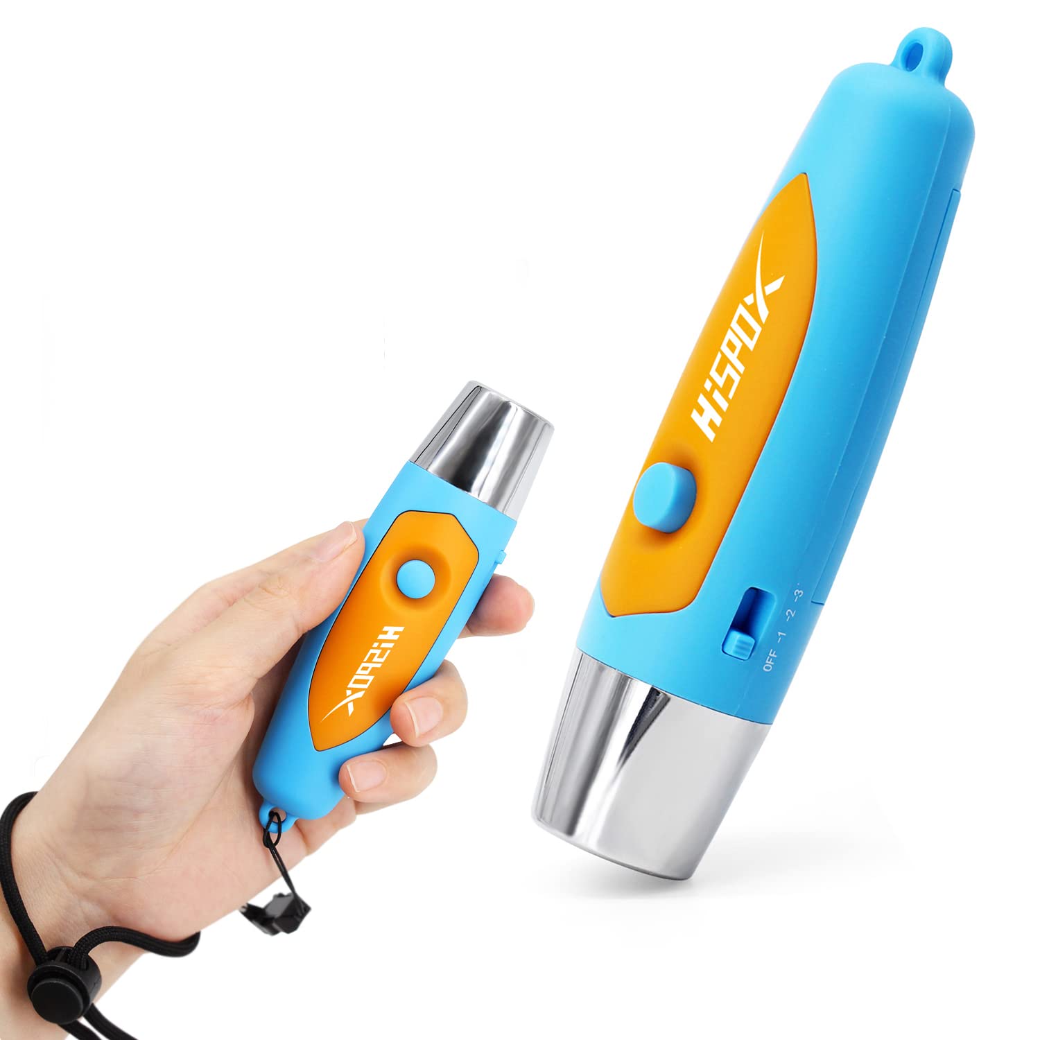 HISPOX Electronic Whistle for Coaches, Loud Volume Electric Whistle Hand Whistle for Coaches Teacher Referee with Lanyard, 3 Kinds Of Tones (Blue)