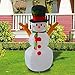 5 Foot Christmas Inflatables Snowman with Hat, Airblown Inflatable Snowman with Branch Hands, Lighted for Home Outdoor Yard Lawn Decoration