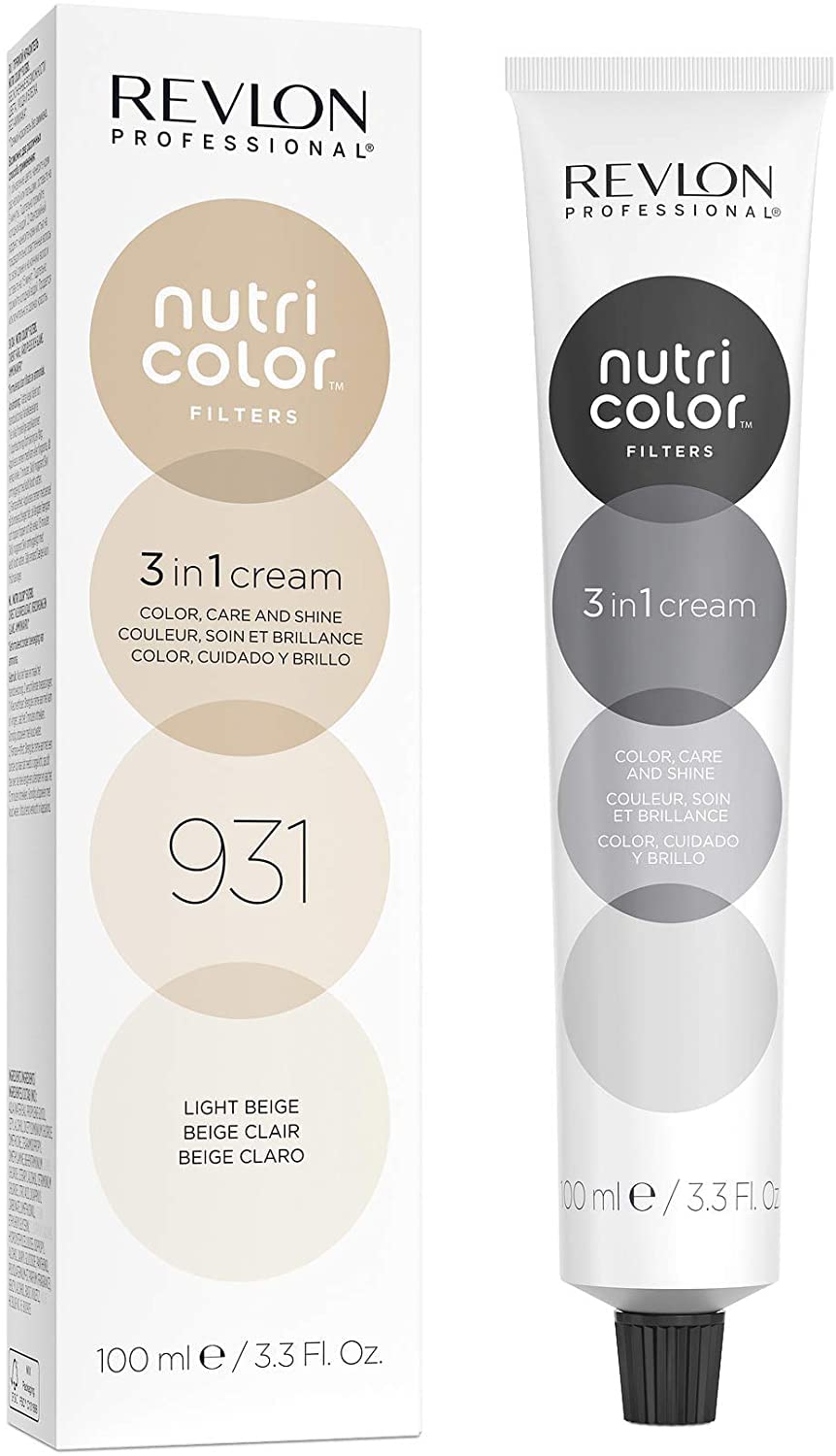 REVLON PROFESSIONAL NUTRI COLOR FILTERS, Semi-Permanent Toning Hair Color, 931 Light Beige, 100 ml
