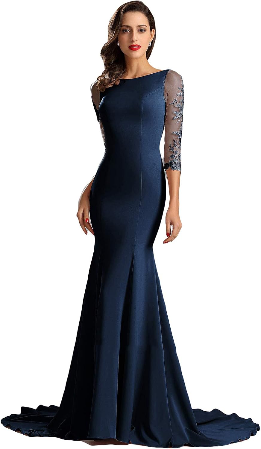 navy formal gowns