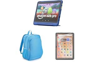 Amazon Fire HD 10 Kids Pro tablet (32 GB, Nebula) Backpack Travel Bundle