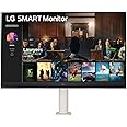 LG (32SQ780S) - 32-Inch 4K UHD(3840x2160) Display, Ergo Stand, webOS Smart Monitor, ThinQ Home, Magic Remote, USB Type-C™, 2x5W Stereo Speakers, AirPlay 2, Screen Share, Bluetooth,White