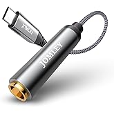 JOMLEY USB-C to 1/4 Inch TRS Audio Adapter, 1/4 Inch 6.35mm Female to USB Type-C Stereo Jack Headphone Adapter Cable for Ampl