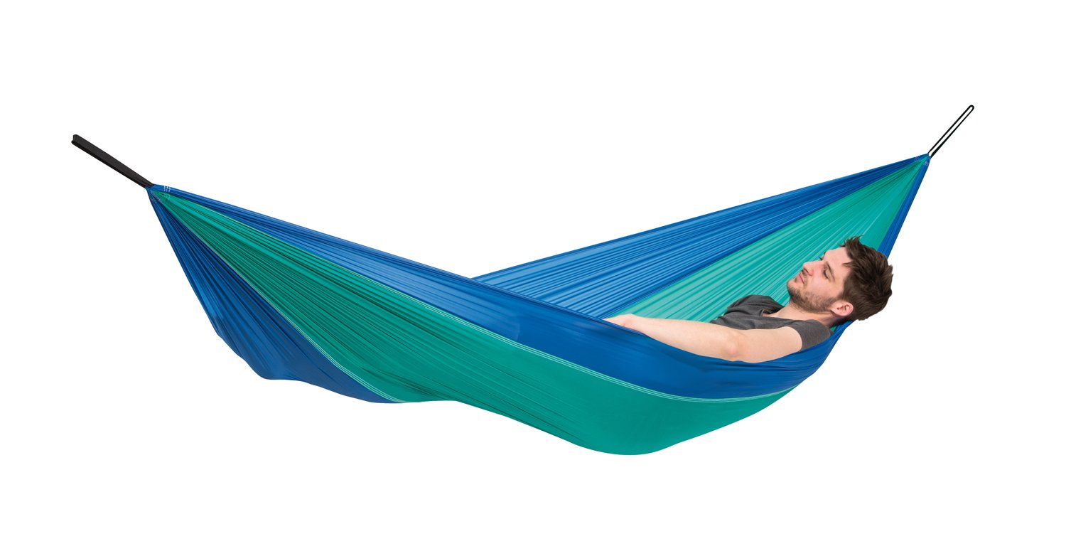 AMAZONAS Hammock Ultra-Light Adventure Hammock Ice Blue 275 cm x 140 cm Maximum Load 150 kg