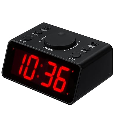 Buy Led Digital Desk Alarm Clock Battery Powered Only Dual Alarm With Extra Loud Volume 3 Levels For Brightness 1 2 Inch Red Numbers Display Black Online In Indonesia B06xwwhswp