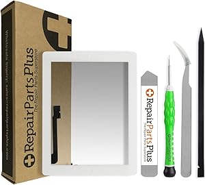 RepairPartsPlus for iPad 4 (4th Gen) Screen Replacement Glass Touch Digitizer Premium Repair Kit (9.7