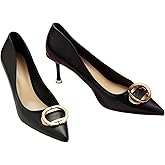 C.Paravano Women's Pumps | Women Heels Closed Toe | Pumps Shoes Women | Chic Pointed Toe Design | Comfort Heels