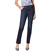 Tribal Womens Sophia Curvy Straight Fit Mid Rise Stretch Jeans (Regular, Plus and Petite Sizes)