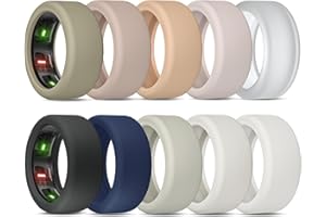 NewJourney 10 Pack Protector Compatible with RingConn Gen 2, Anti-Scratch Elastic Silicone Cover for Ring Conn Gen 2 (S, 10 Colors-1)