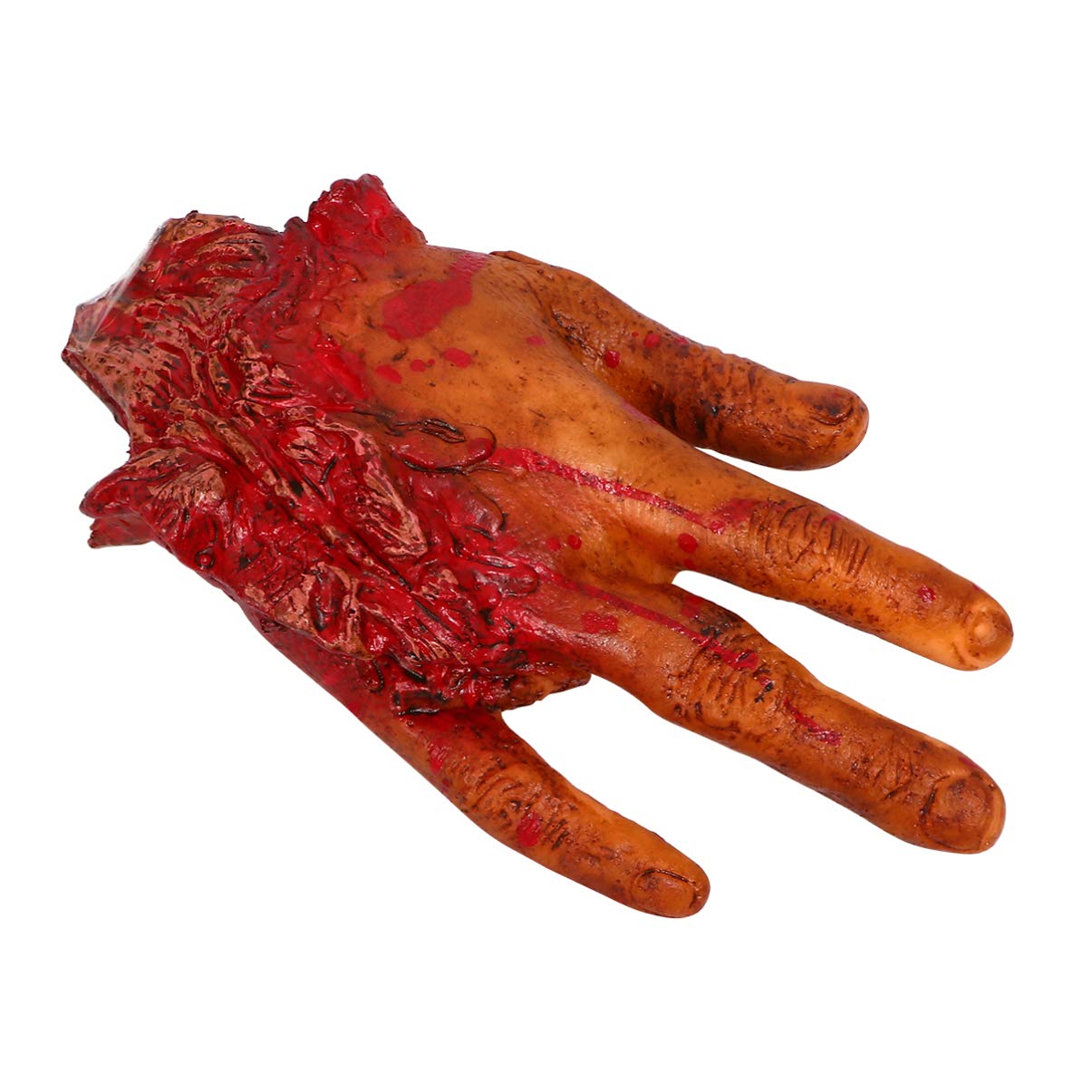 CLISPEED Scary Fake Severed Hand Halloween Decorations Broken Body Parts Tricky Prank Props Realistic Human Hands Fake Body Parts for Haunted House Halloween Decor Party