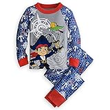 Disney Store Captain Jake & Skully PJ Pals Pajama Sleep Set for Boys, Blue