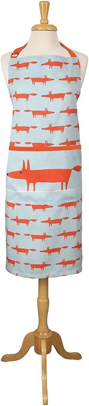 Scion by Dexam Mr Fox Adult Apron - Blue, Dimensions: 90 x 70cm