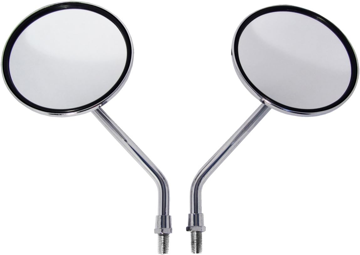 Chrome Billet Round Motorcycle Mirrors for Yamaha XT 125, XT 200, XT 225