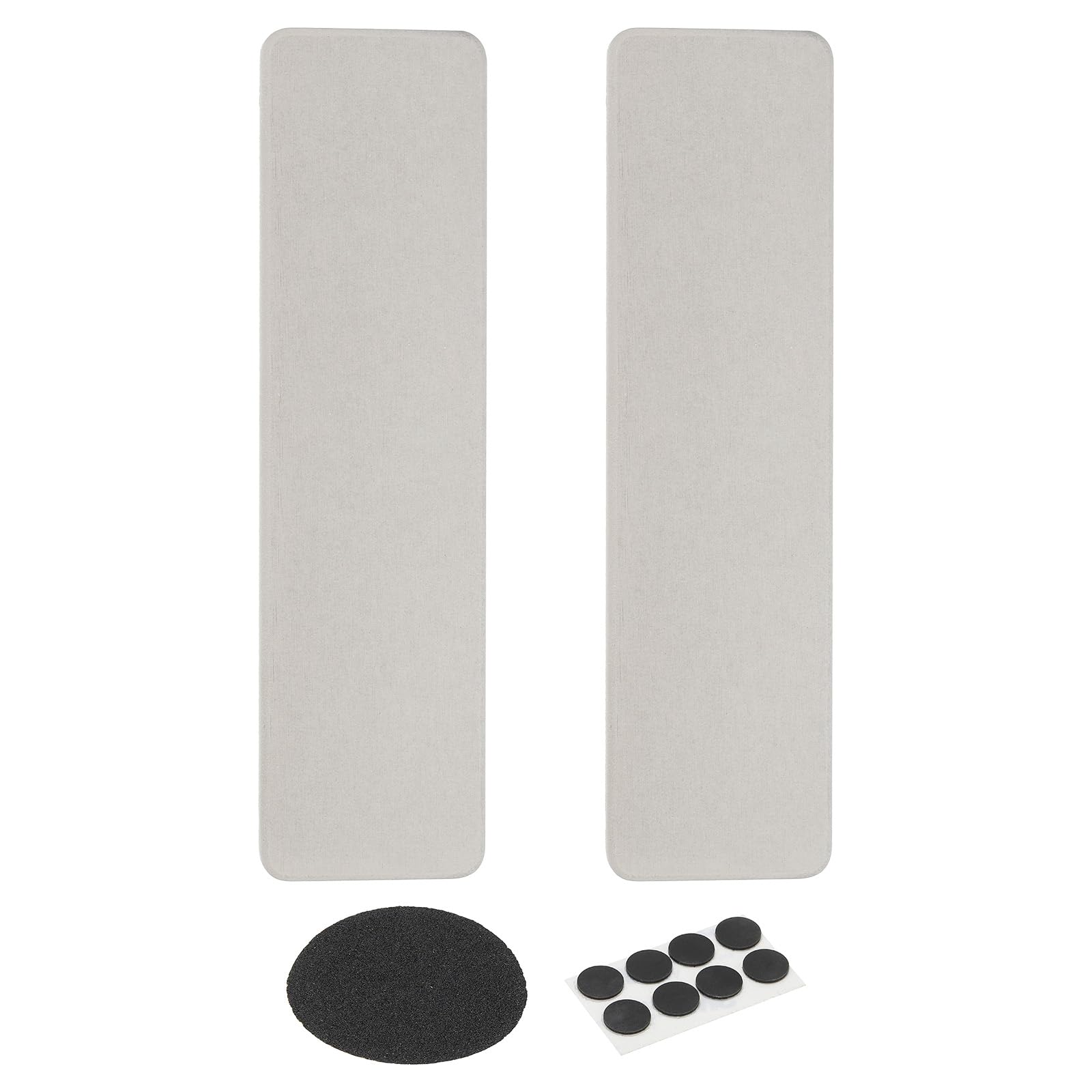 PATIKIL Square Water Absorbent Diatomite Coasters 11.8x3.1inch, 2 Pack Quick Dry Sink Organizer for Plant Cosmetic Bottle Hand Soap Toiletries, Light Gray