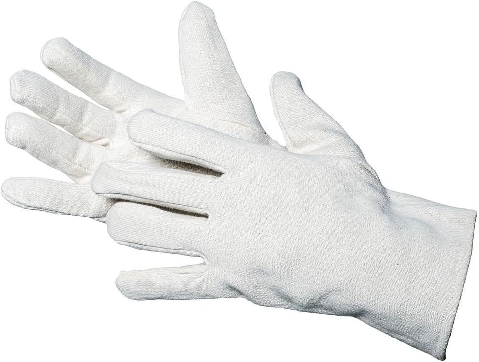 JAH Knitted Cotton/Polyamide Gloves with PVC Grip Dots - Secure Grip & Durable for Warehouse Assembly & Shipping