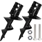 MATINA Dock Pole Auger for Aluminum Dock Pole, Dock Post Auger, Dock Auger for Making Floating Dock Hardware with Stainless Steel Bolts and Nuts for 2" O.D. Tubing Anchor or Dock Post, 2 Pack