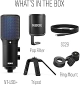 RØDE NT-USB+ Professional USB Microphone Black 48kHz 24-bit view 8